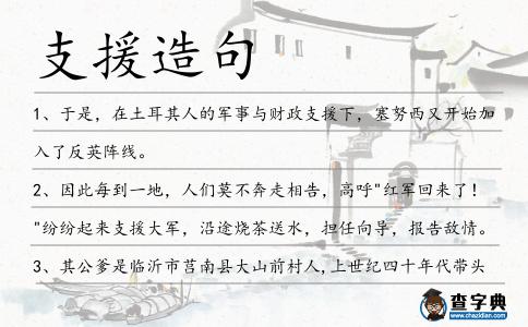 支援造句