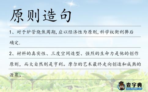 原則造句