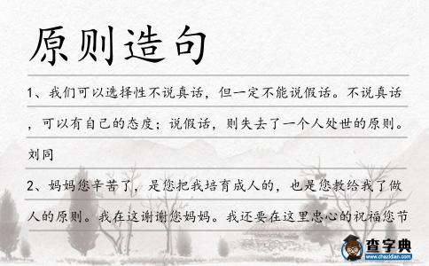 原則造句