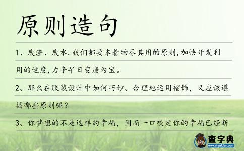 原則造句