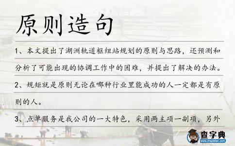 原則造句