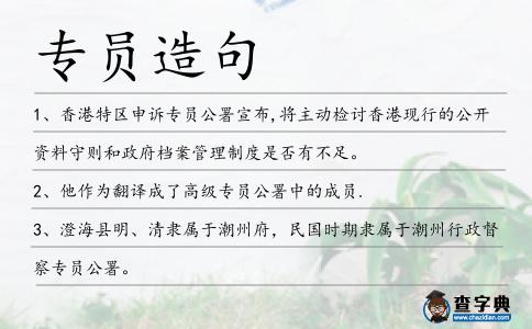 專員造句
