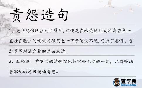 責(zé)怨造句