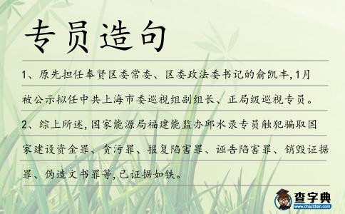 專員造句