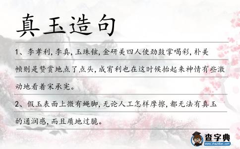 真玉造句