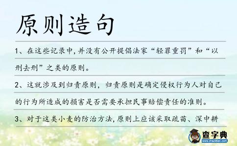原則造句