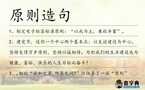 原則造句