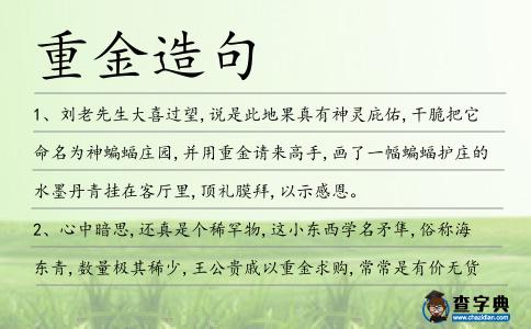 重金造句