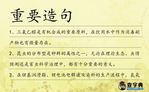 重要造句