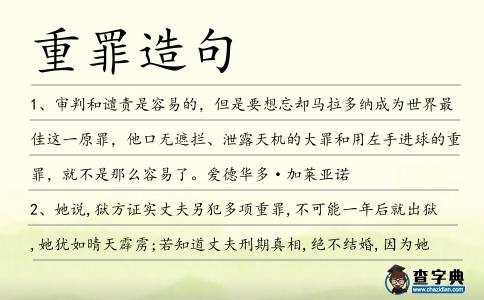 重罪造句