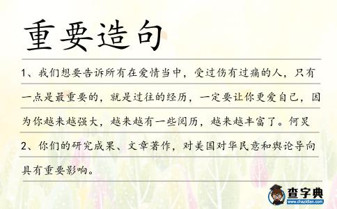 重要造句