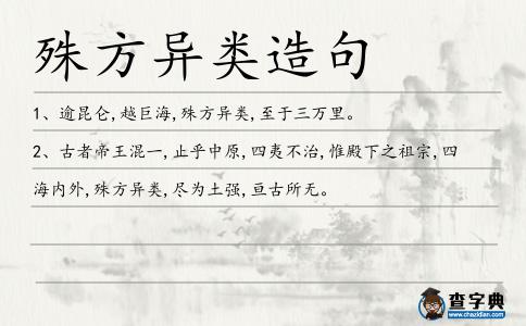 殊方異類造句