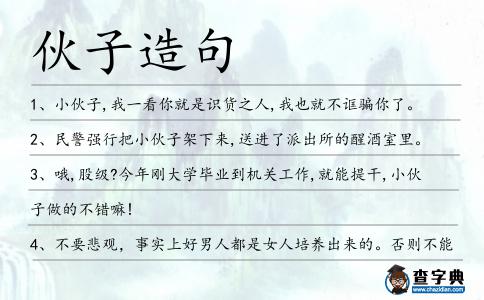 伙子造句