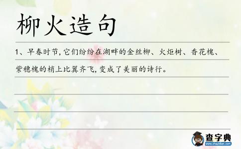 柳火造句