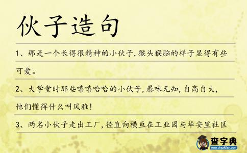 伙子造句