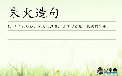 朱火造句