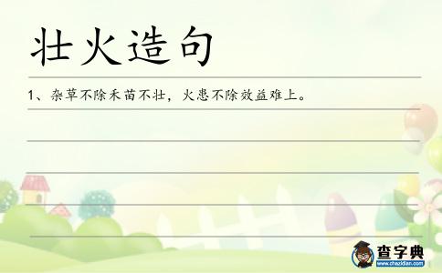 壯火造句