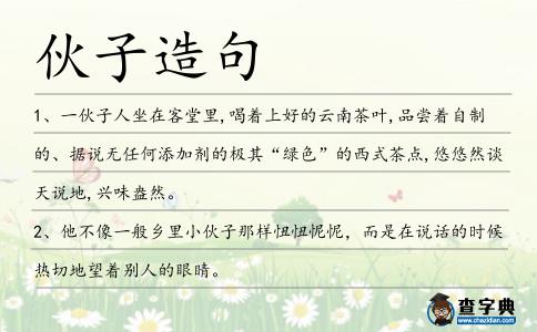 伙子造句
