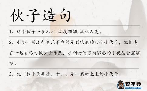 伙子造句