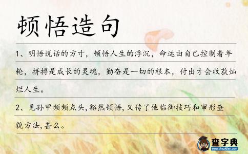 頓悟造句