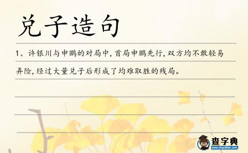 兌子造句