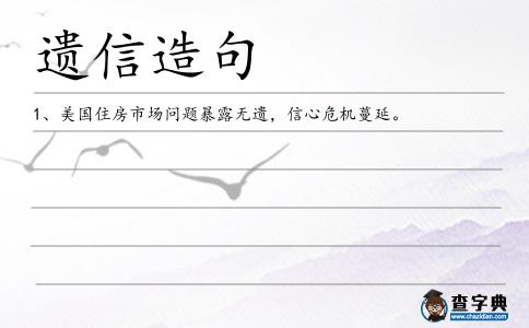 遺信造句