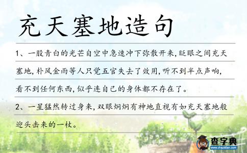 充天塞地造句