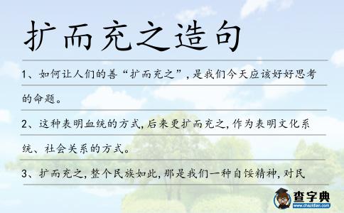 擴而充之造句