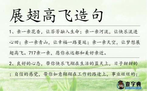 展翅高飛造句