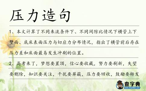 壓力造句
