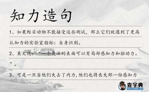 知力造句