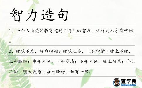 智力造句