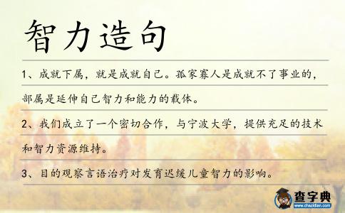智力造句