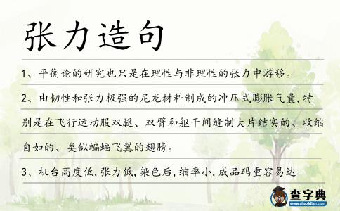 張力造句