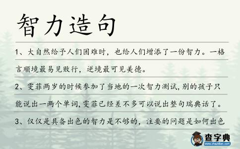 智力造句