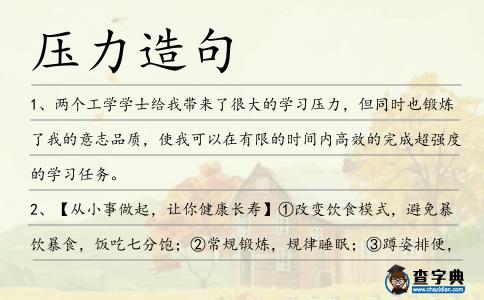 壓力造句