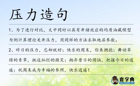 壓力造句