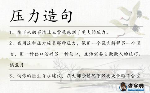 壓力造句
