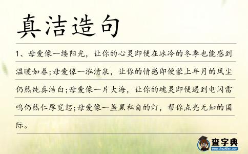 真潔造句