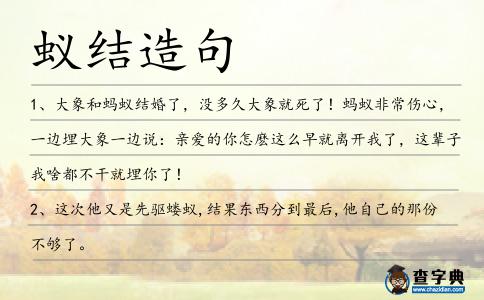 蟻結造句