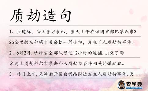 質劫造句
