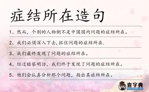癥結(jié)所在造句