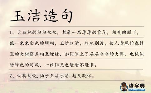玉潔造句
