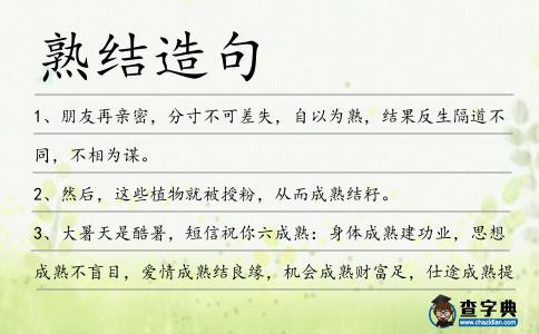 熟結造句