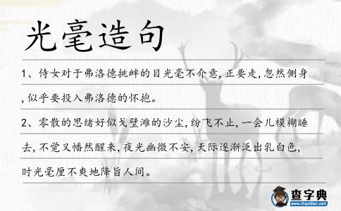光毫造句