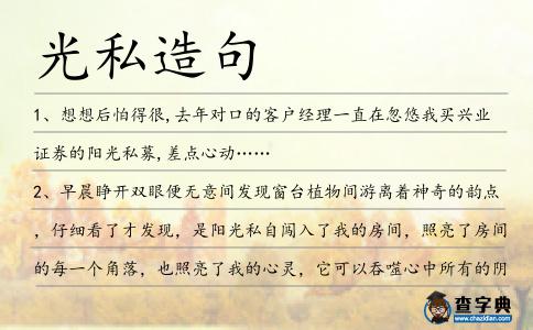 光私造句