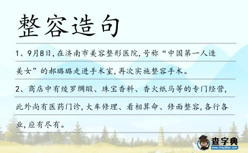 整容造句