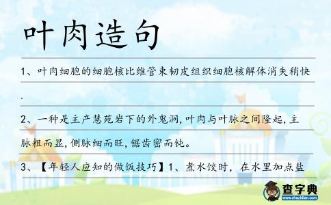 葉肉造句