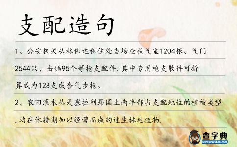 支配造句