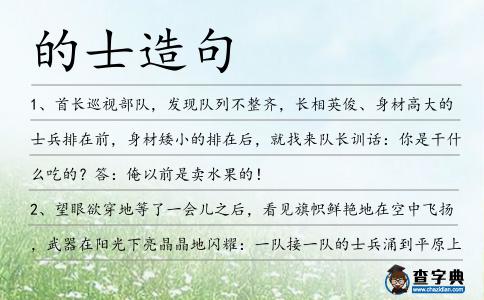 的士造句